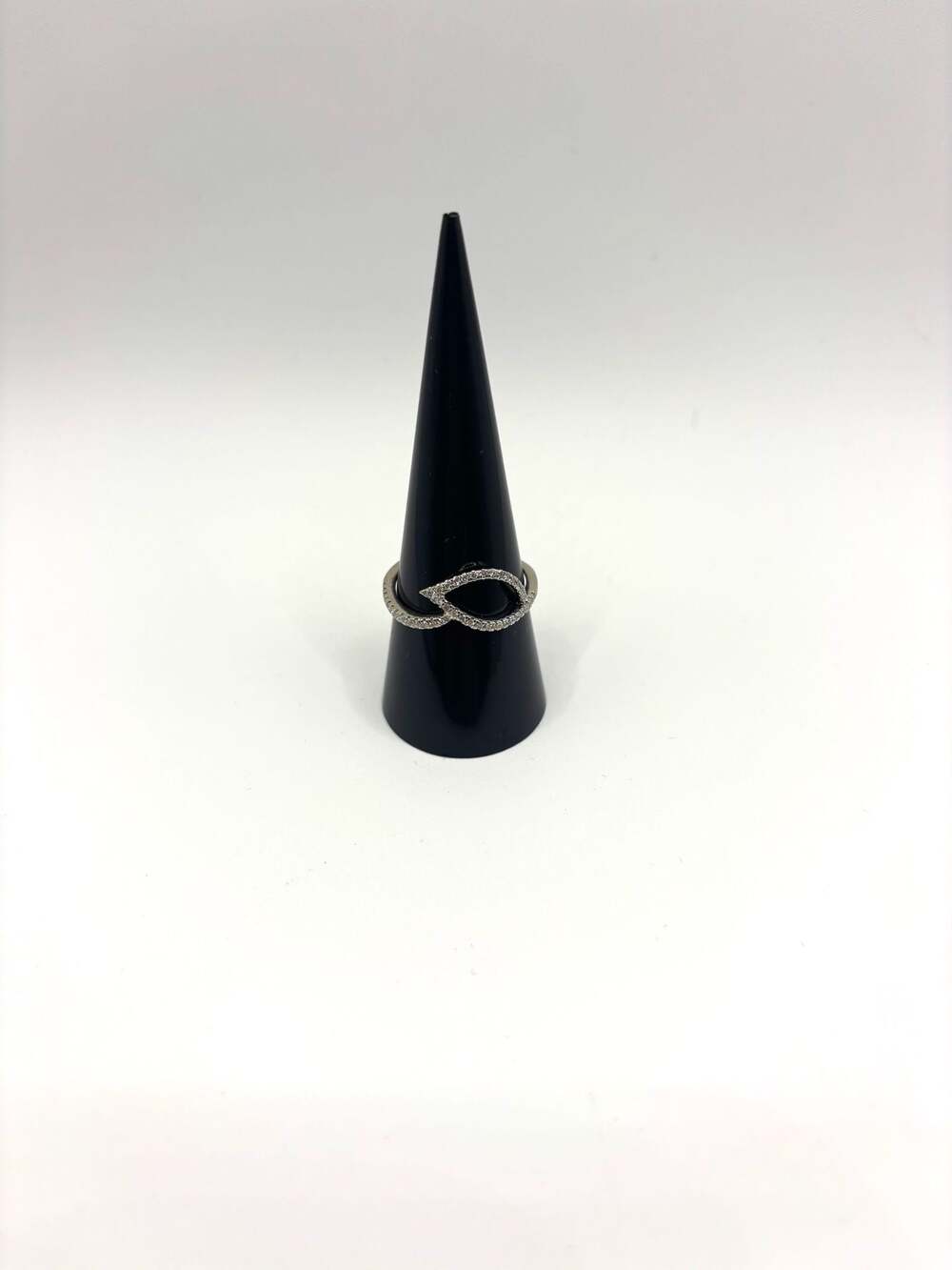 Gabriel & Co. 14k White Gold Leaf Diamond Bypass Ring